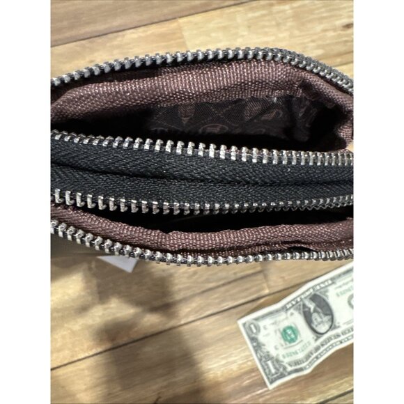 NWT London Fog Black Janice Double Compartment Sling Bag with Charm MSRP $68 - Picture 8 of 10